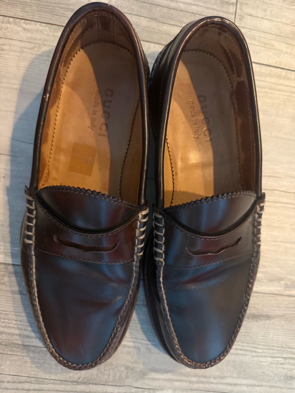 Gucci Men’s Brown Leather Penny Loafers - Picture 7 of 7